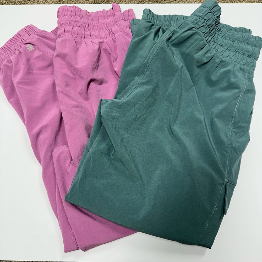 Athleta Girl Joggers  - Pink and Green